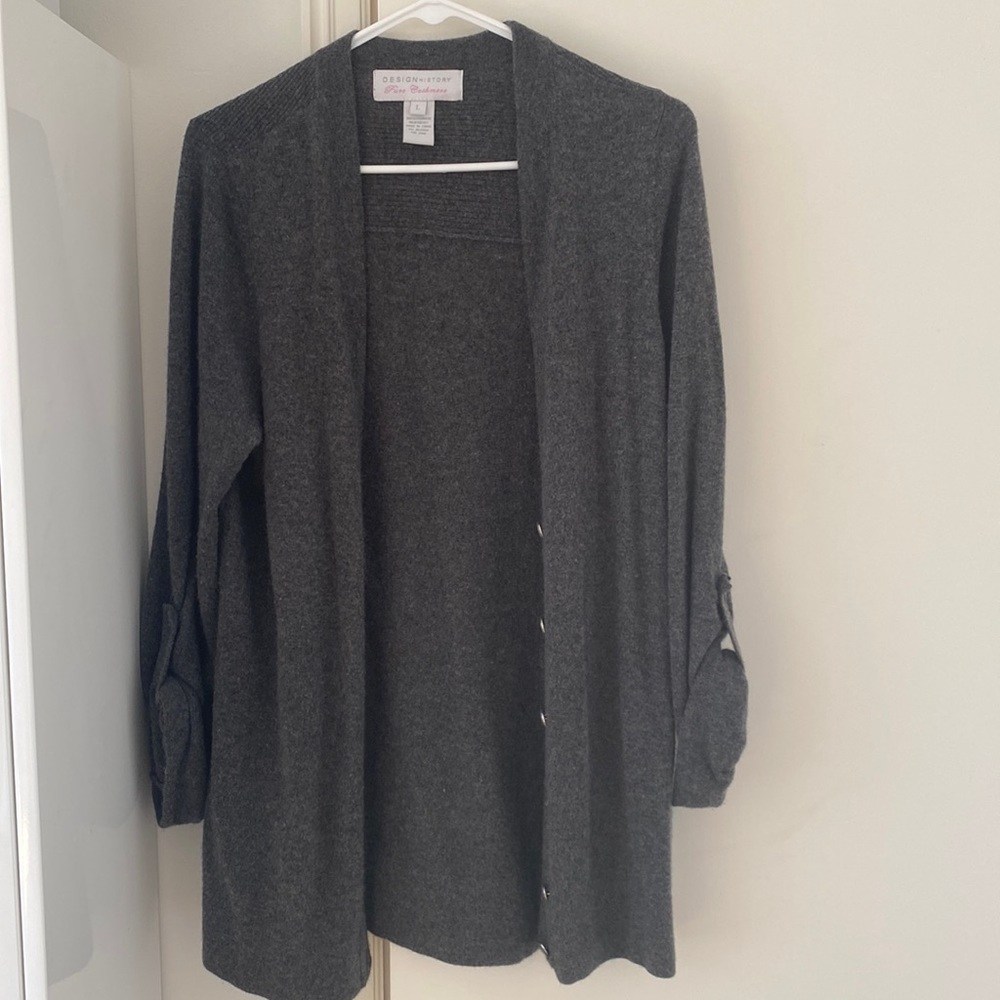 Design History Pure Cashmere grey sweater
